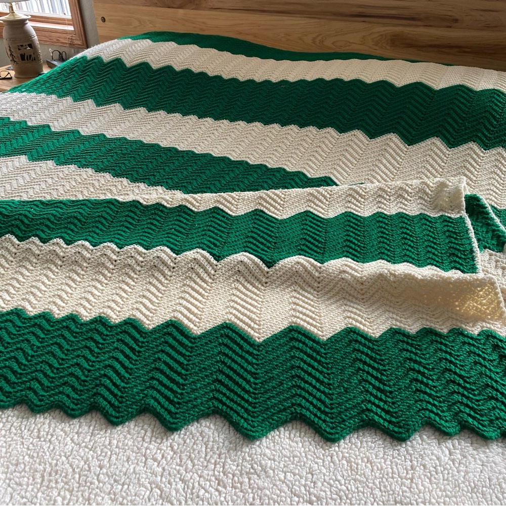 Hand knit blanket